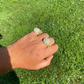 Super Iced Large Men's 14k Gold Solid Hip Hop Ring  customdiamjewel   