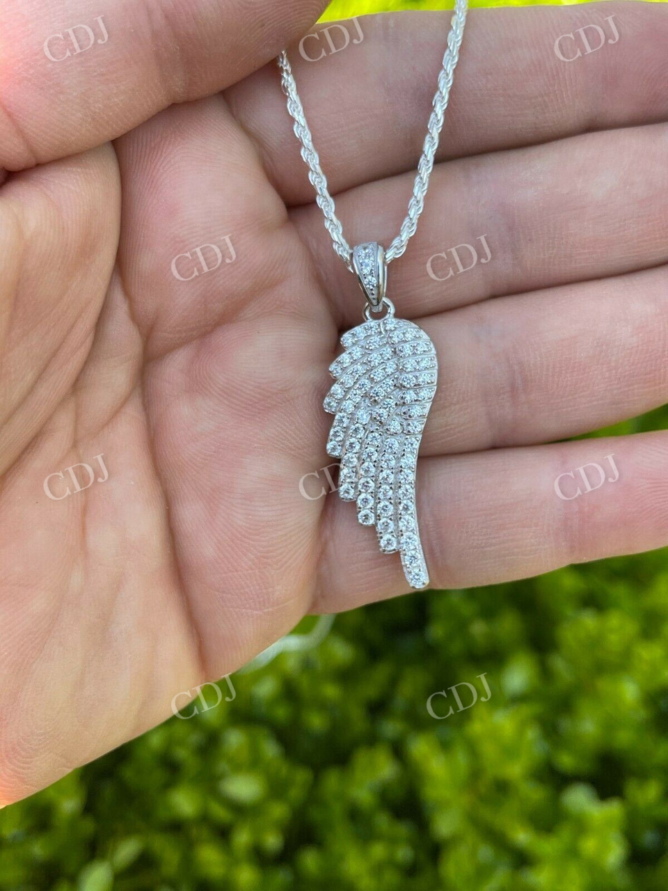 Angel Wing Diamond Hip Hop Pendant  customdiamjewel   