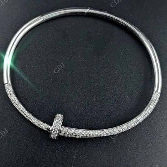 925 Silver Diamond Screw Driver Bangle Bracelet hip hop jewelry CustomDiamJewel   