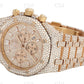 Real Diamond Watch Mens Audemars Piguet Rose Gold Plated Royal Oak 41MM Diamond Watch 31.75 CTW (Approx)  customdiamjewel   