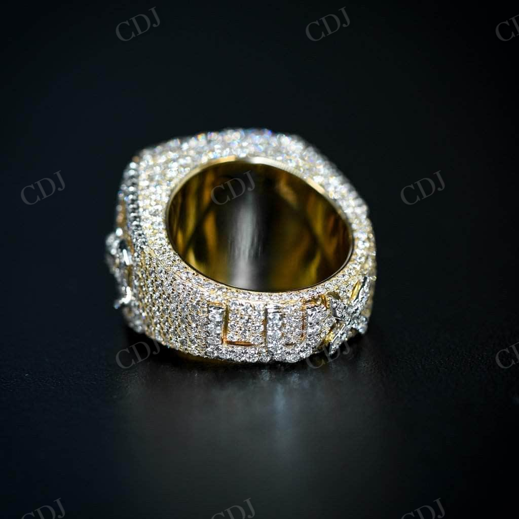 Antique Hip Hop Diamond Two Tone Championship Ring  customdiamjewel   