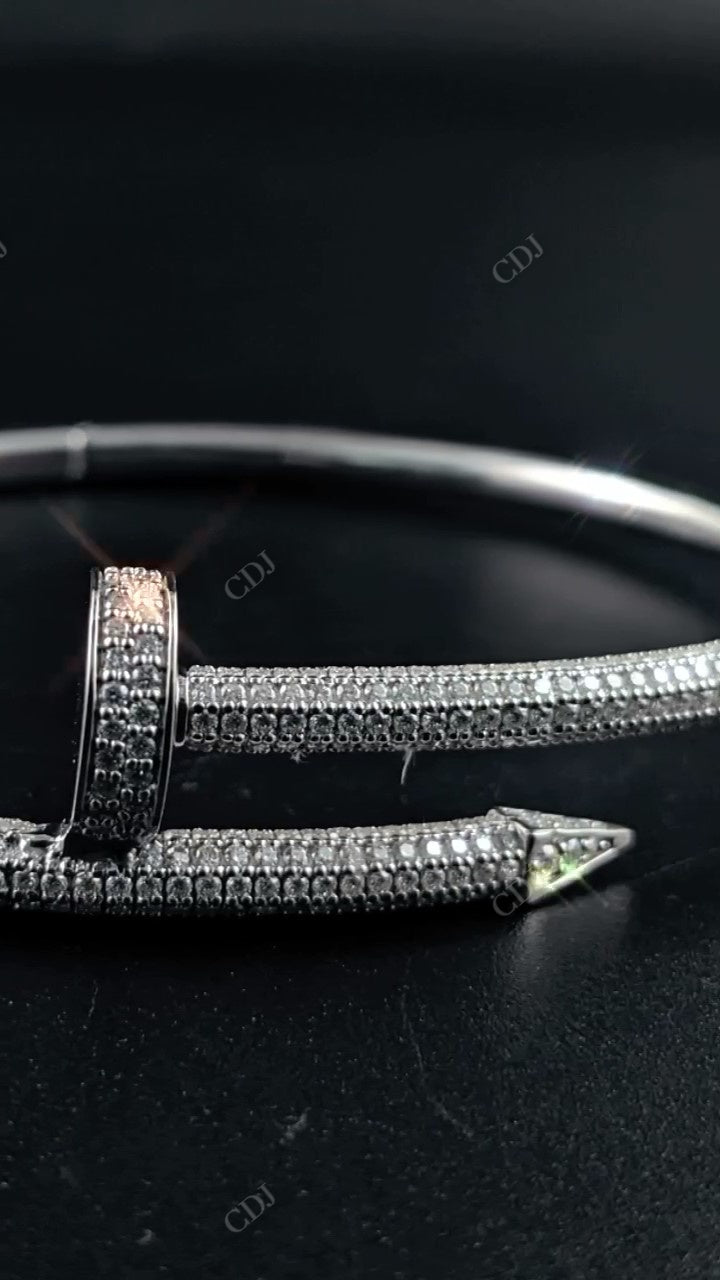 925 Silver Diamond Screw Driver Bangle Bracelet hip hop jewelry CustomDiamJewel   