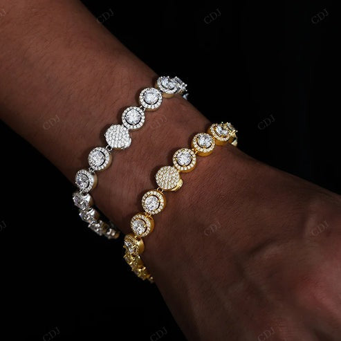 Customized 10K Solid Gold Lab Grown Diamond Antique Tennis Bracelets hip hop jewelry CustomDiamJewel