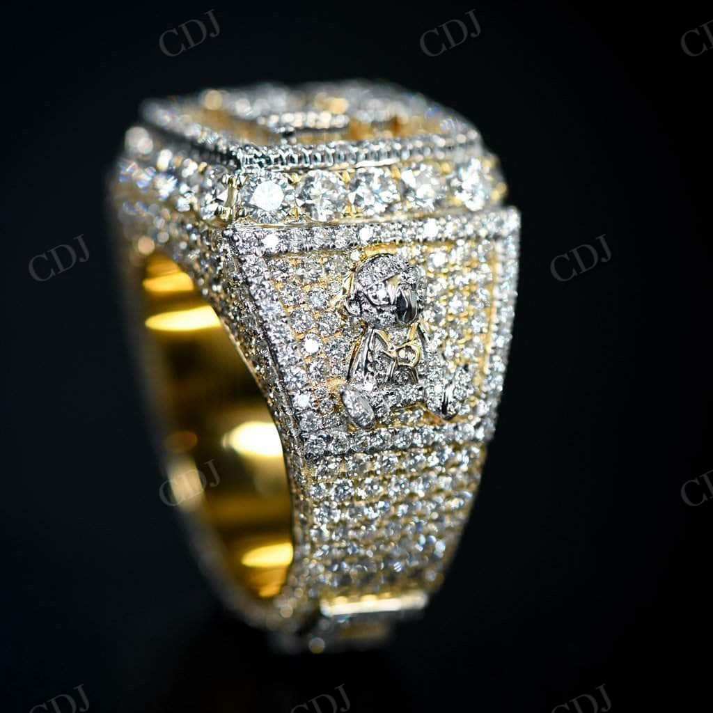 Antique Hip Hop Diamond Two Tone Championship Ring  customdiamjewel   