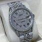 Hip Hop Fully Iced Out Diamond Watch  customdiamjewel   