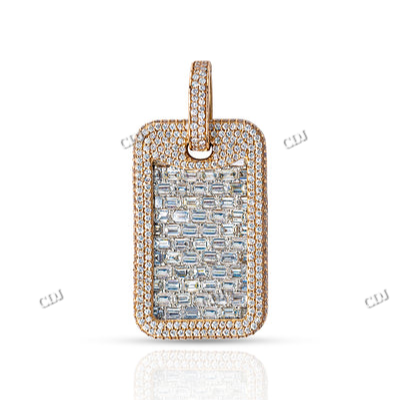 Two Tone Plated VVS1 Diamond Set Hip Hop Unisex Pendant hip hop jewelry CustomDiamJewel