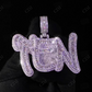 Fully Iced Out Two Tone JUAN Letter Pendant hip hop jewelry CustomDiamJewel   