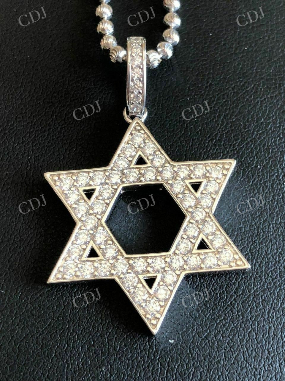 Iced Magen Star Of David Jewish Iced Diamond Pendant  customdiamjewel   