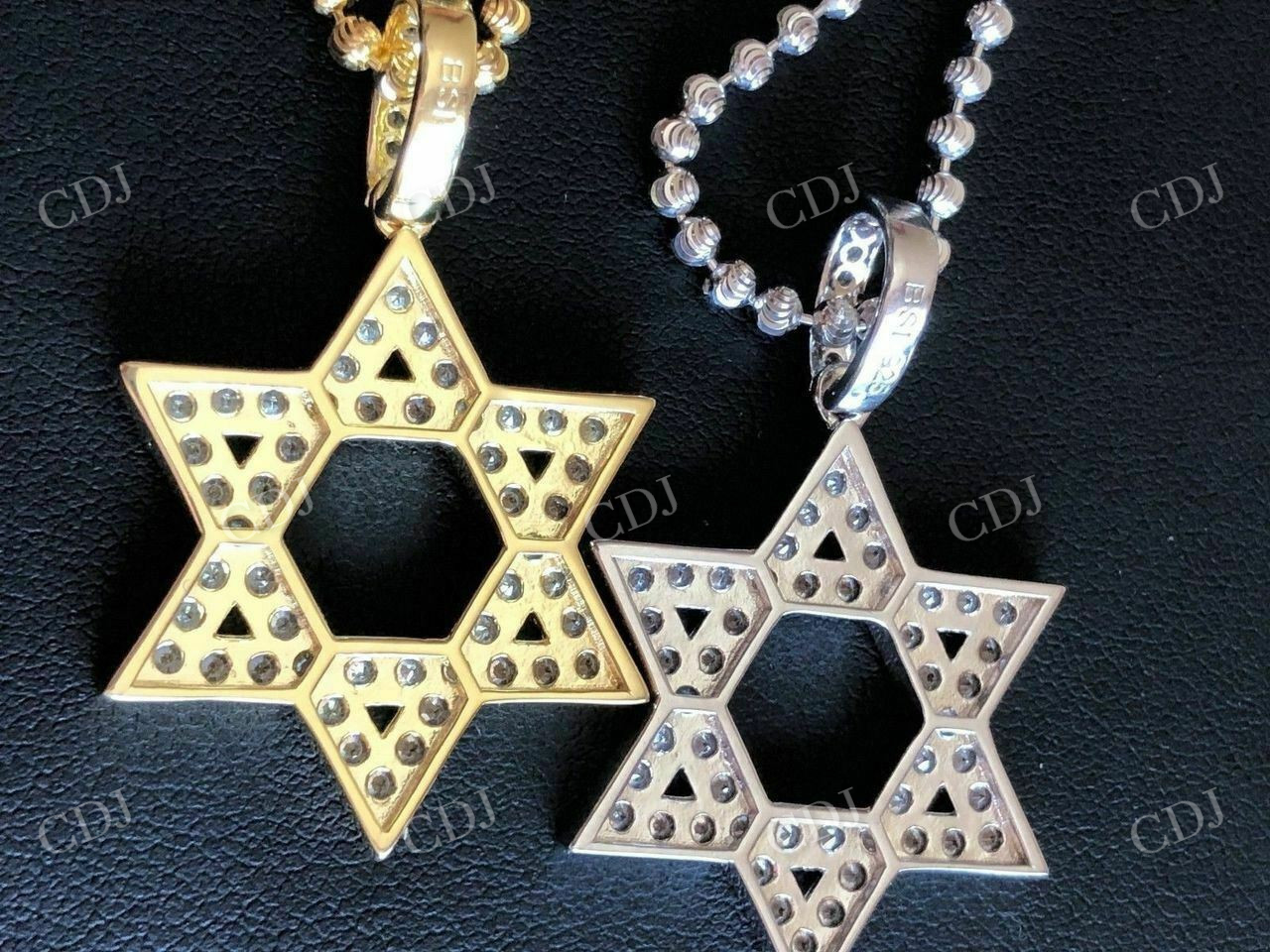 Iced Magen Star Of David Jewish Iced Diamond Pendant  customdiamjewel   