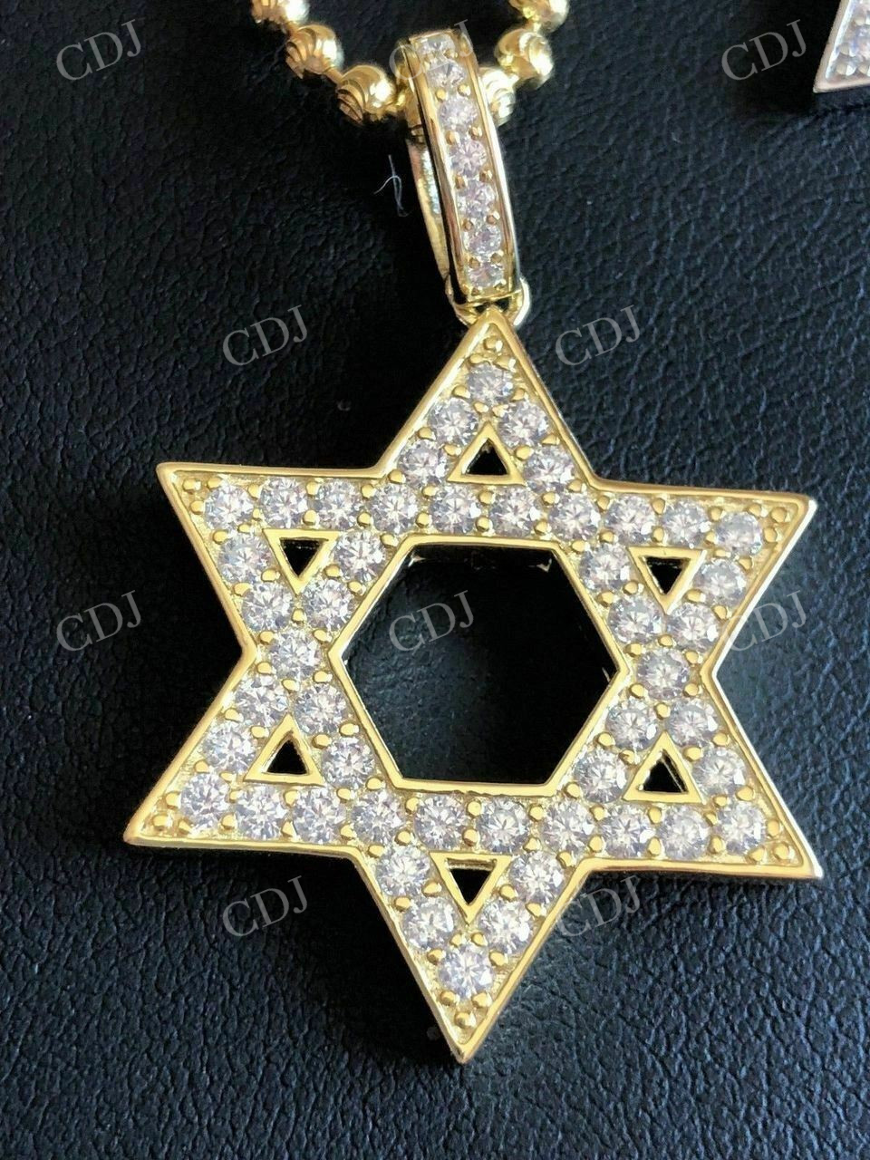 Iced Magen Star Of David Jewish Iced Diamond Pendant  customdiamjewel   