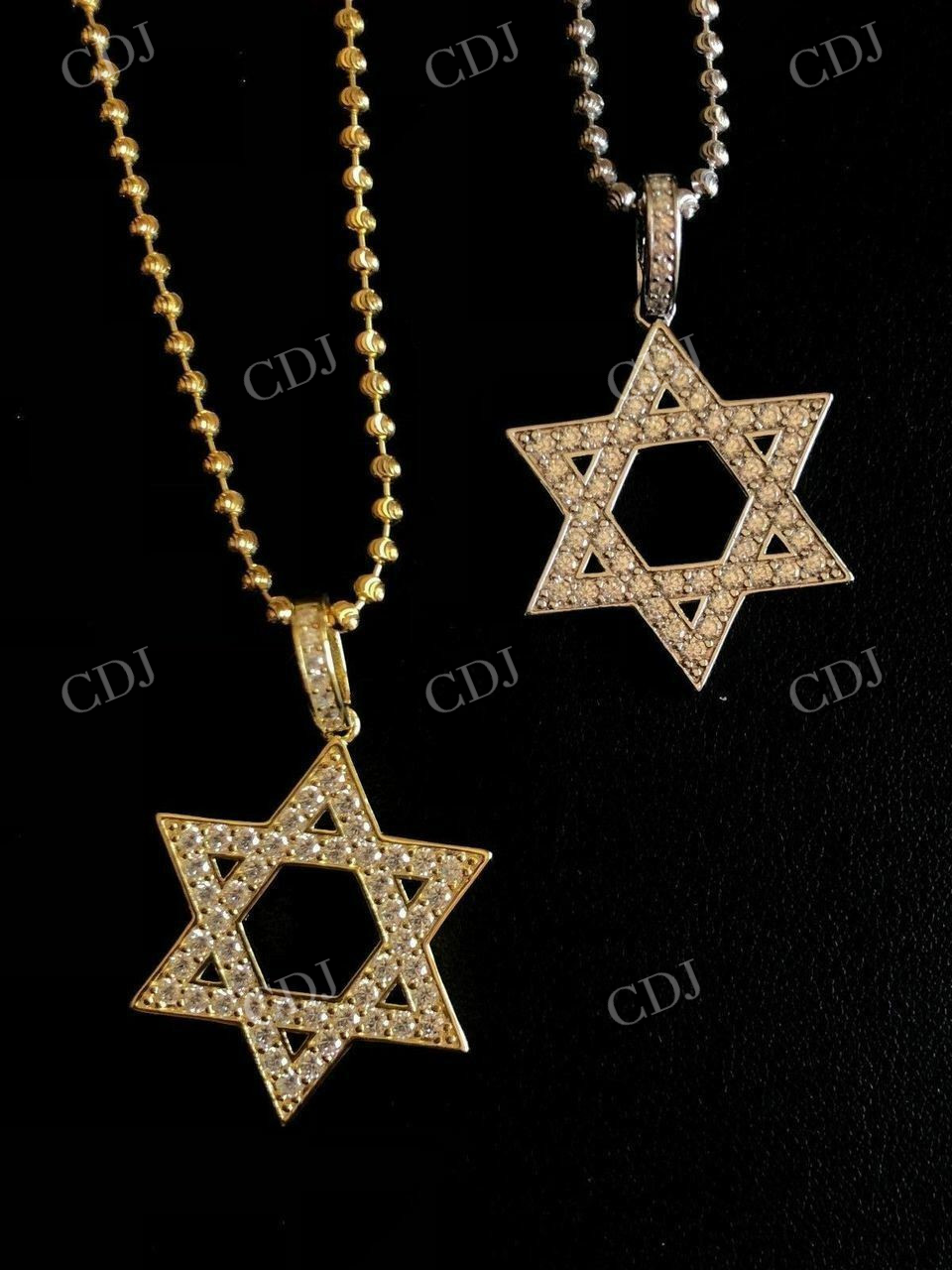 Iced Magen Star Of David Jewish Iced Diamond Pendant  customdiamjewel   