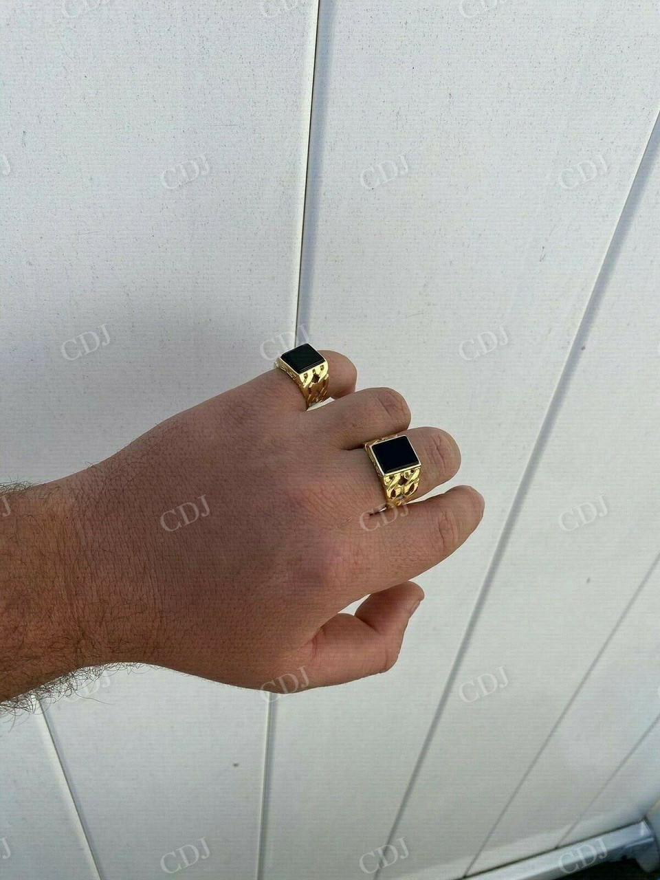 Mens 14k Gold Black Onyx Ring  customdiamjewel   