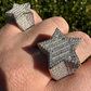 Hip Hop Iced Out Baguette Star Shaped Diamond Ring  customdiamjewel   