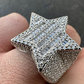 Hip Hop Iced Out Baguette Star Shaped Diamond Ring  customdiamjewel   