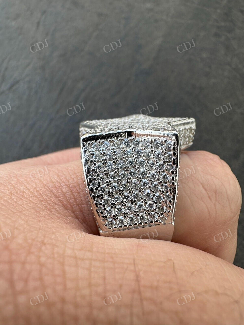 Hip Hop Iced Out Baguette Star Shaped Diamond Ring  customdiamjewel   