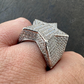 Hip Hop Iced Out Baguette Star Shaped Diamond Ring  customdiamjewel   