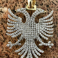 Albanian Kosova Two Headed Eagle Diamond Pendant  customdiamjewel   