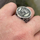 Sterling Silver Death King Skull with Crown Coin Hip Hop Ring  customdiamjewel   