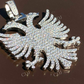 Albanian Kosova Two Headed Eagle Diamond Pendant  customdiamjewel   