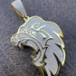 Gold Plated Iced Lion King Leo Hip Hop Pendant  customdiamjewel   