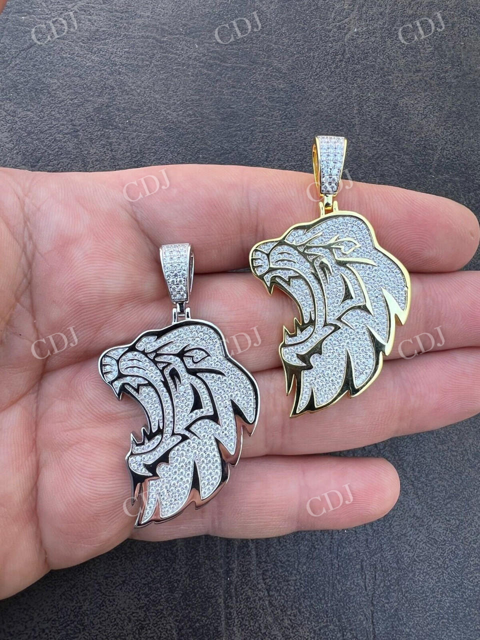 Gold Plated Iced Lion King Leo Hip Hop Pendant  customdiamjewel   