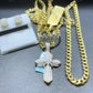 14K Yellow Gold Moissanite Diamond Hip Hop Cross Pendant hip hop jewelry CustomDiamJewel   