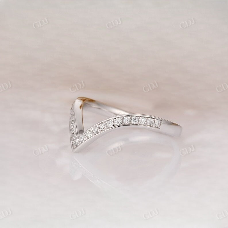 V Shaped Channel Set Lab Grown Diamond Wedding Band Wedding Band customdiamjewel   