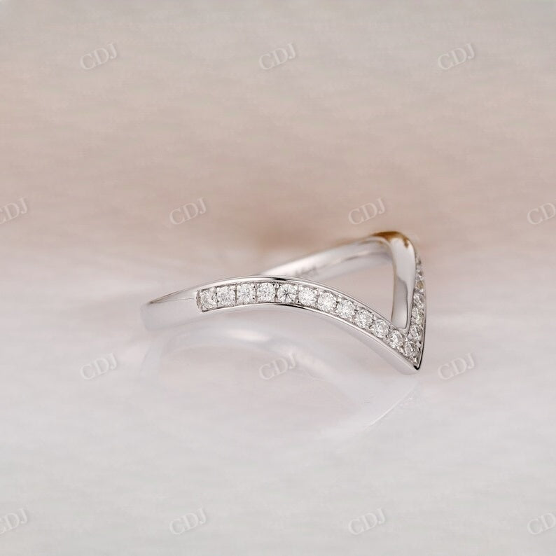 V Shaped Channel Set Lab Grown Diamond Wedding Band Wedding Band customdiamjewel   