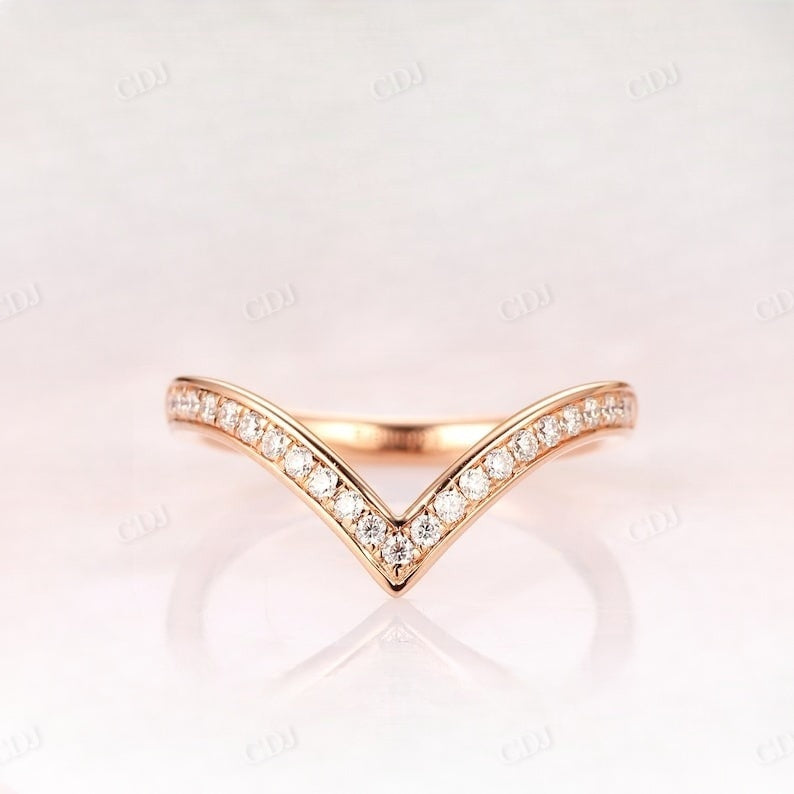 V Shaped Channel Set Lab Grown Diamond Wedding Band Wedding Band customdiamjewel   