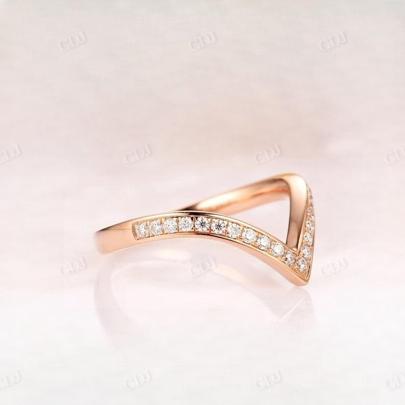 V Shaped Channel Set Lab Grown Diamond Wedding Band Wedding Band customdiamjewel   