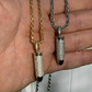 Gold Diamond Bullet Iced Stash Pendant  customdiamjewel   