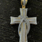 14k Gold Cross Crucifix ICY Diamond Mens Pendant  customdiamjewel   