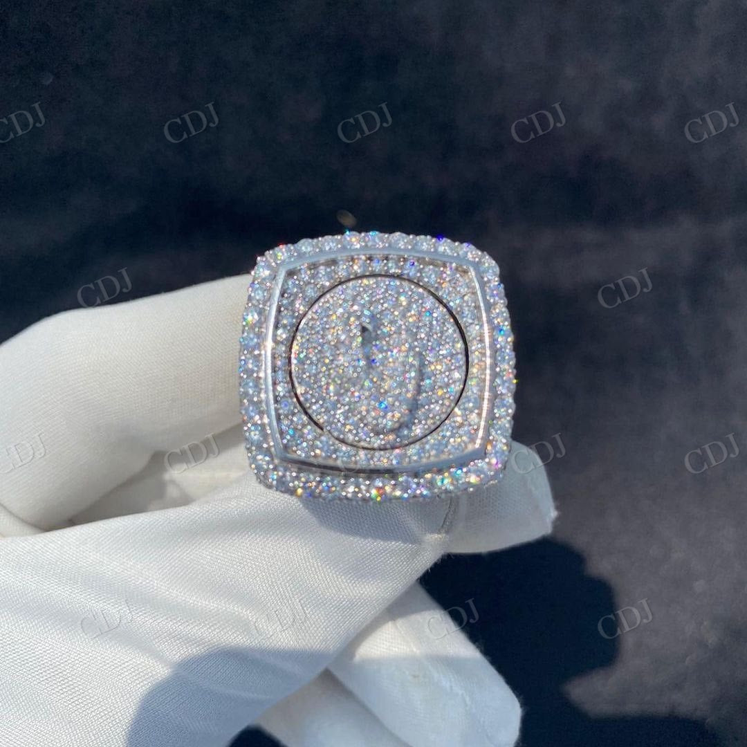 Fully Iced Out VVS D Moissanite Diamond Big Ring hip hop jewelry CustomDiamJewel   