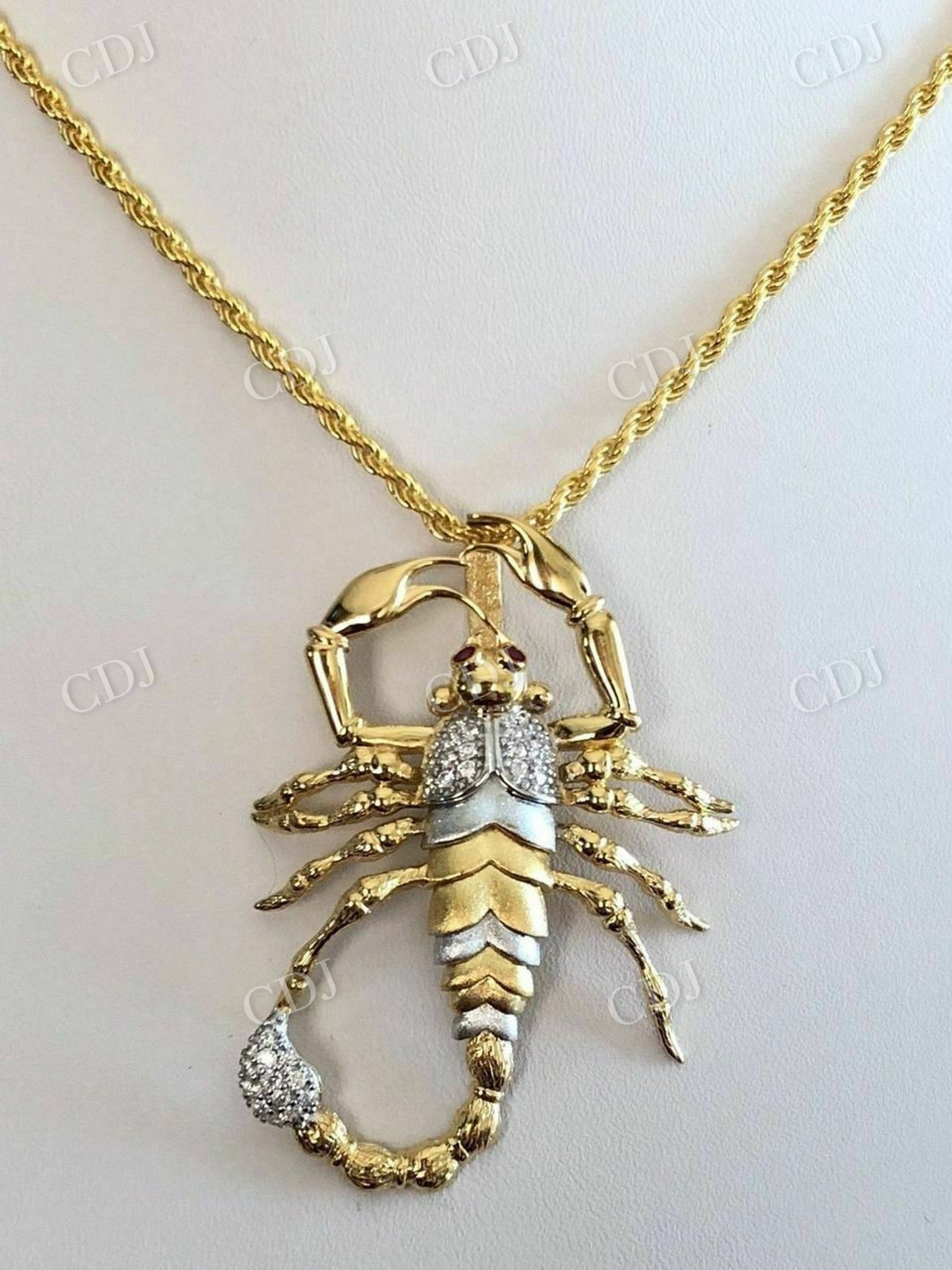 Men's 14k Yellow Gold Scorpion Pendant  customdiamjewel   