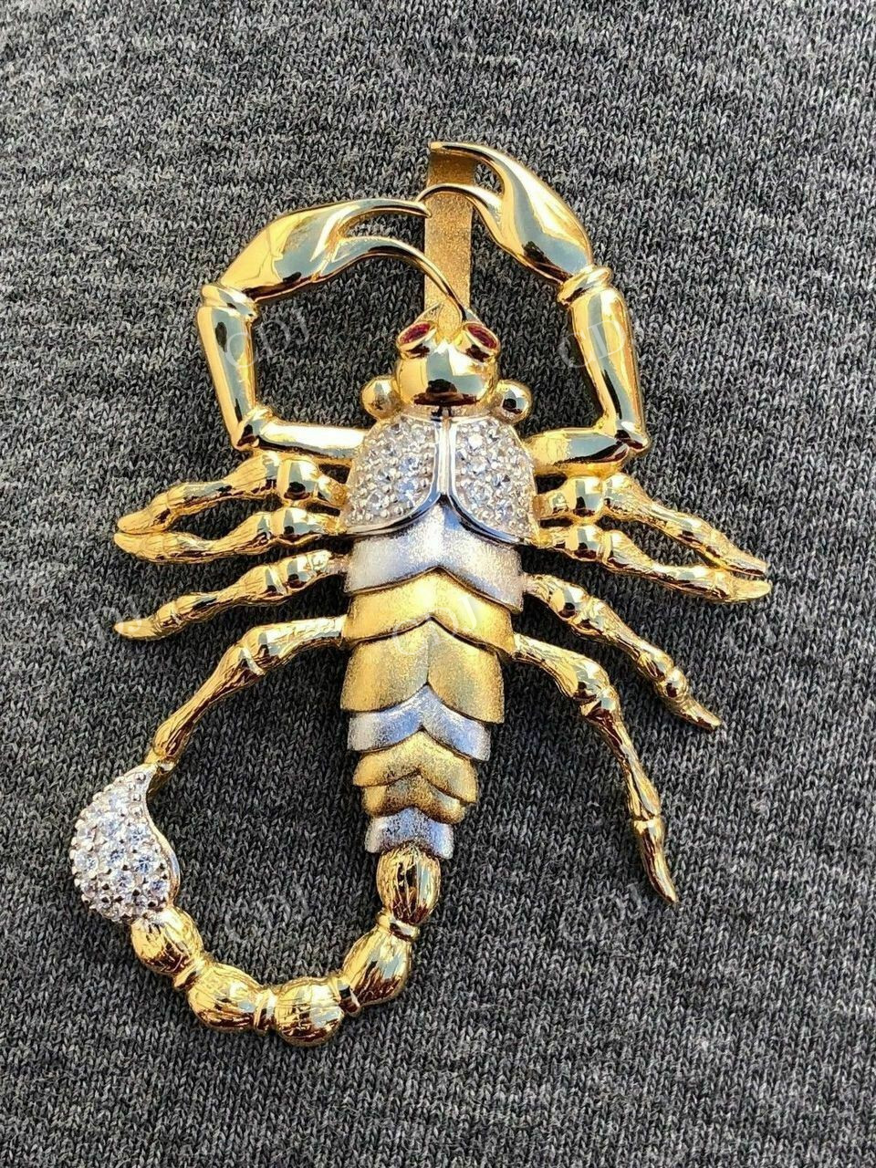 Men's 14k Yellow Gold Scorpion Pendant  customdiamjewel   