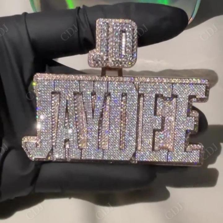 Jaydee Letter Hip Hop VVS Moissanite Diamond Pendant hip hop jewelry CustomDiamJewel   