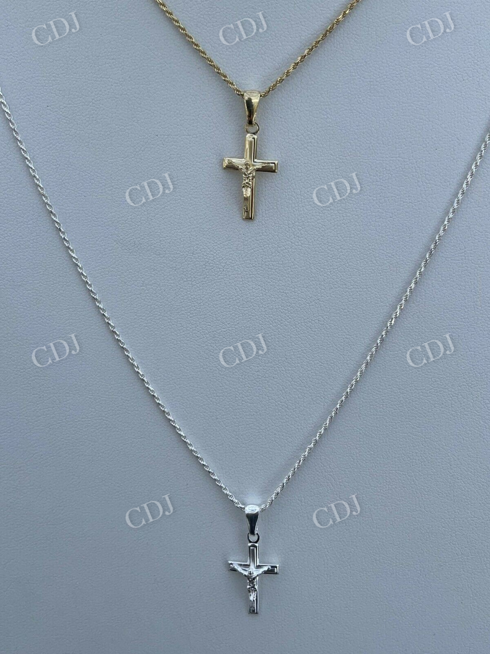 Mens Ladies Plain Gold Cross Crucifix Pendant  customdiamjewel   