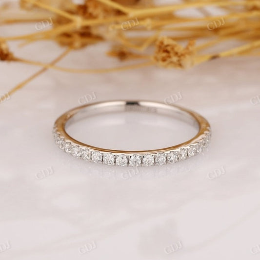 0.19CT Round Cut Natural Diamond Half Eternity Matching Wedding Band  customdiamjewel 10 KT Solid Gold Yellow Gold VVS-EF