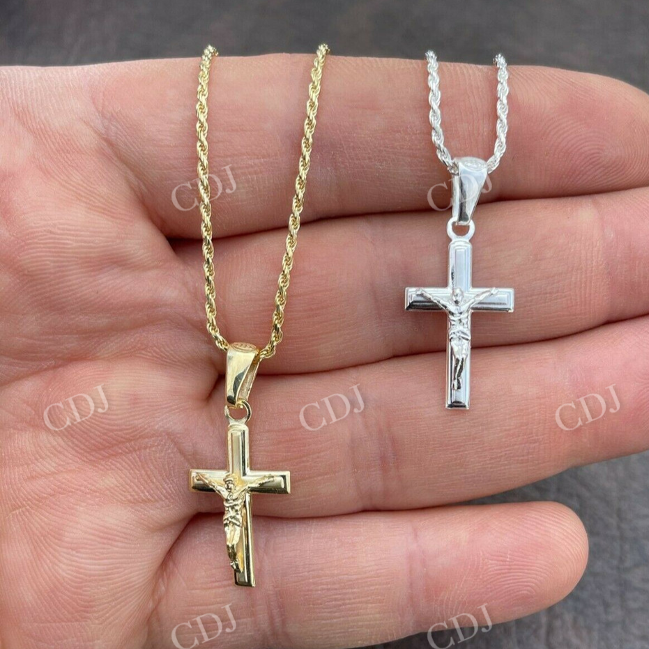 Mens Ladies Plain Gold Cross Crucifix Pendant  customdiamjewel   