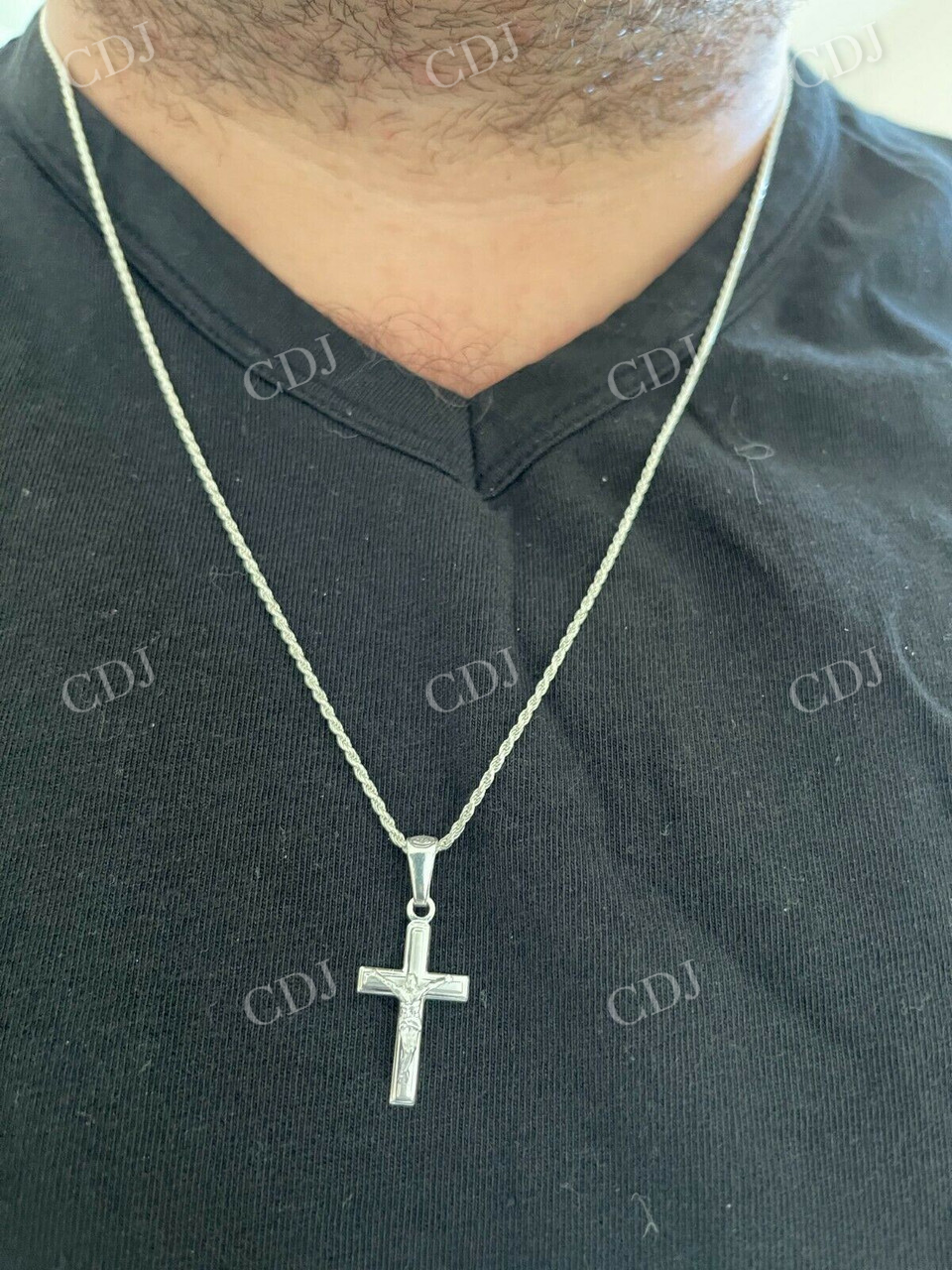 Mens Ladies Plain Gold Cross Crucifix Pendant  customdiamjewel   