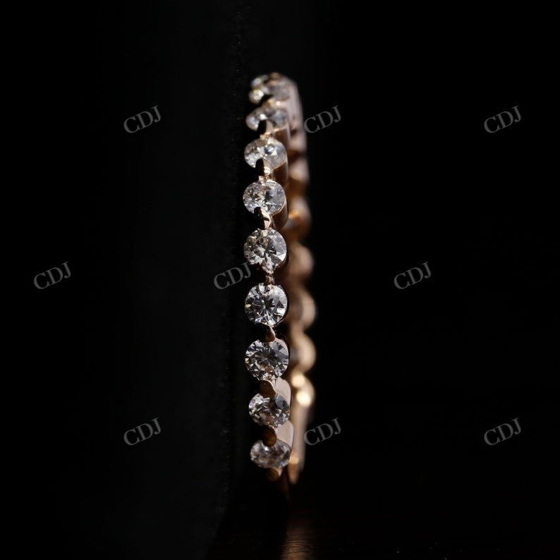 2 MM Round Cut Diamond Wedding Band  customdiamjewel   