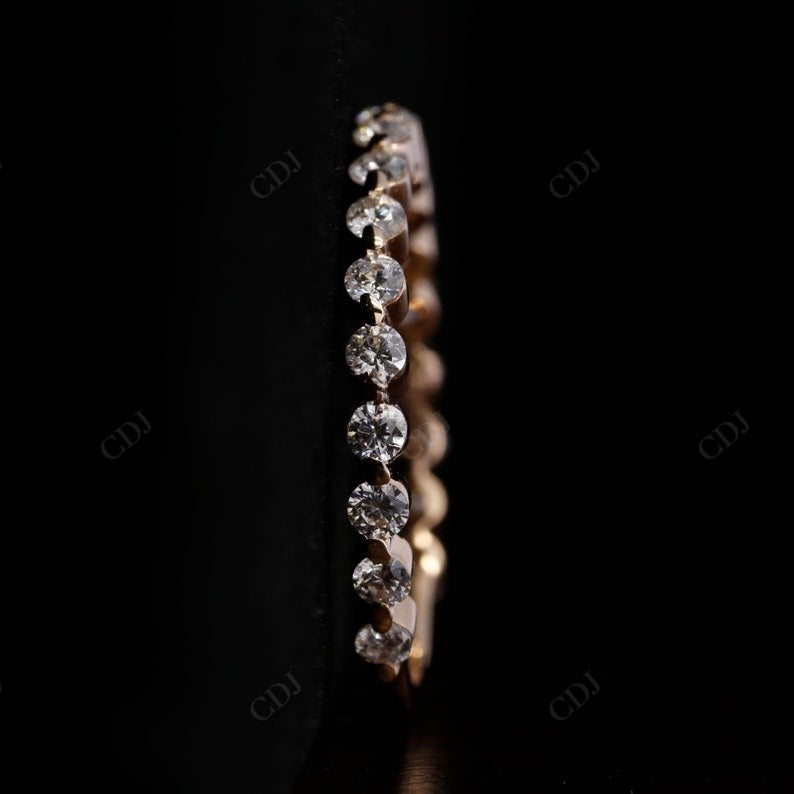 2 MM Round Cut Lab Grown Colorless Diamond Wedding Band  customdiamjewel   