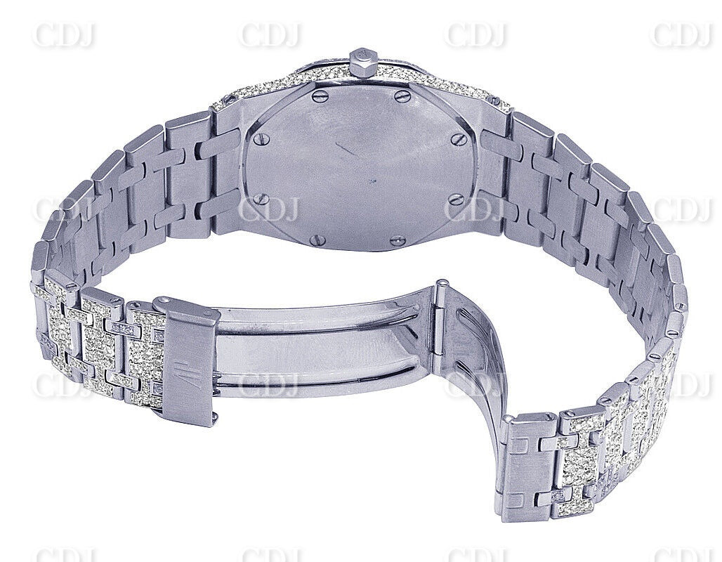 Lab Grown Diamond Watch Ladies Audemars Piguet Royal Oak 35MM Stainless Steel Watch 12.5 CTW (Approx)  customdiamjewel   