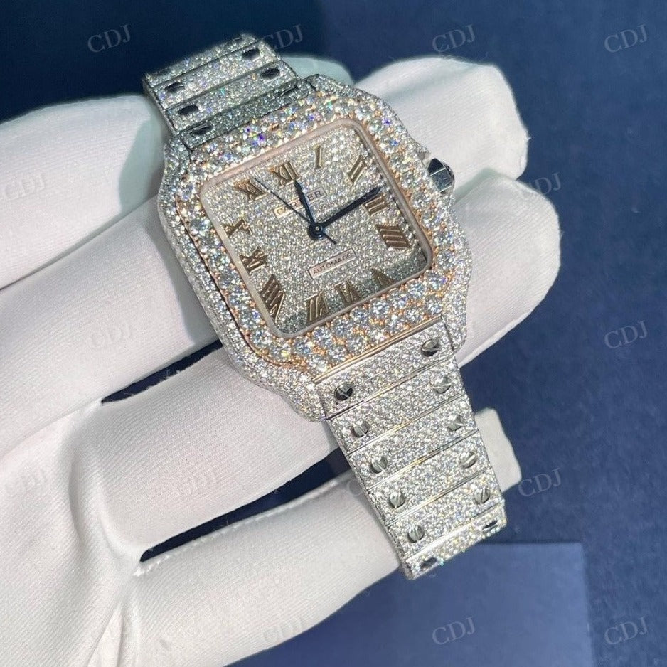 Cartier Diamond Hip Hop Ice Out Watch  customdiamjewel   