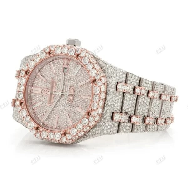 Customized Moissanite Diamond Hip Hop Watch  customdiamjewel   