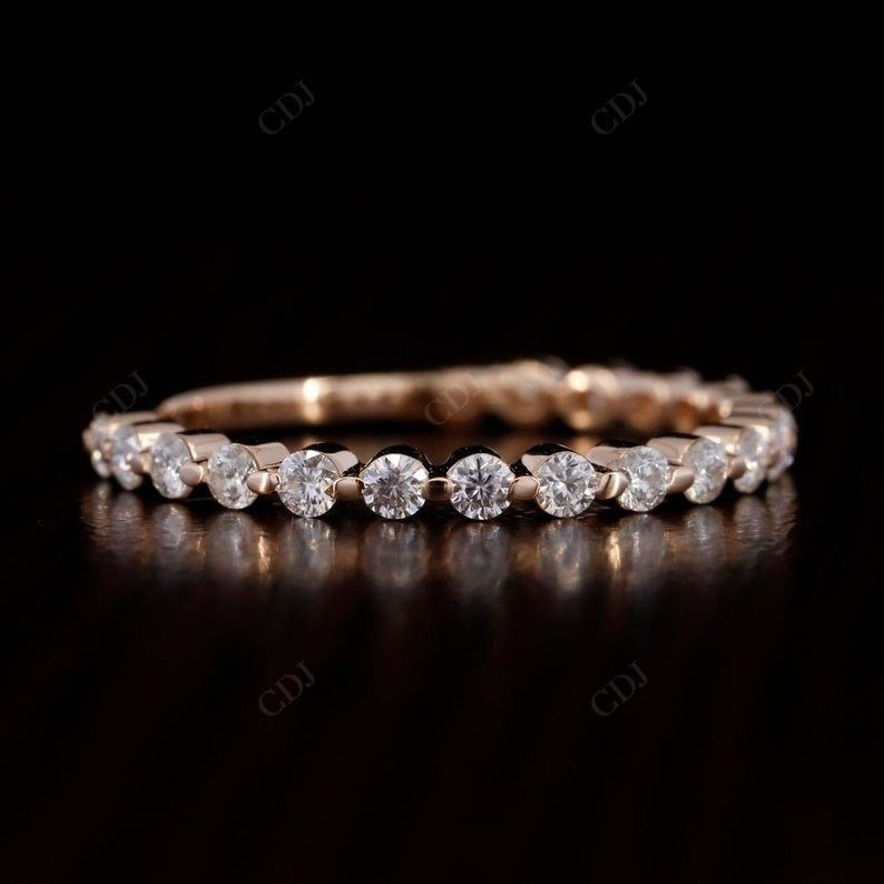 2 MM Round Cut Lab Grown Colorless Diamond Wedding Band  customdiamjewel   