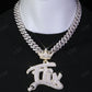 Iced Out Diamond Letter Pendant hip hop jewelry CustomDiamJewel   