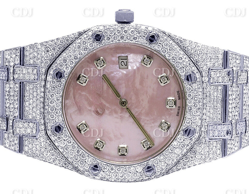 Lab Grown Diamond Watch Ladies Audemars Piguet Royal Oak 35MM Stainless Steel Watch 12.5 CTW (Approx)  customdiamjewel   