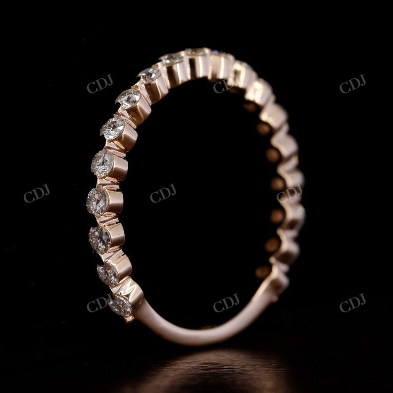 2 MM Round Cut Diamond Wedding Band  customdiamjewel   