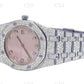 Lab Grown Diamond Watch Ladies Audemars Piguet Royal Oak 35MM Stainless Steel Watch 12.5 CTW (Approx)  customdiamjewel   